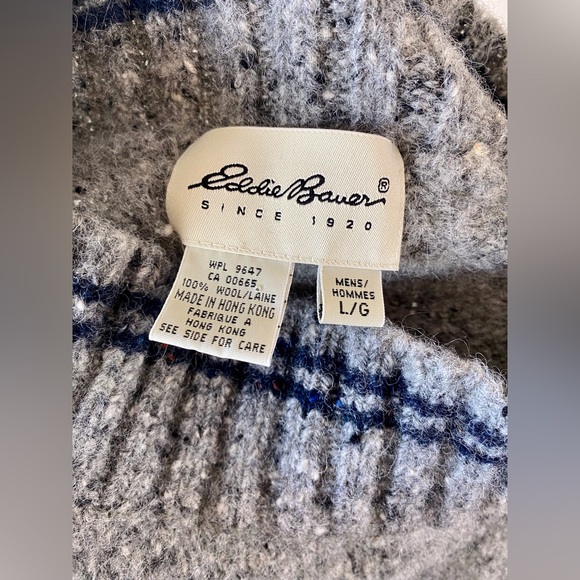 Vintage Wool Eddie Bauer Patchwork Sweater - Picture 4 of 4